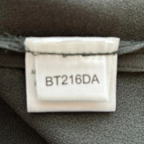 BCBG Max Azria Olive Green Square Neck Puff Sleeve Short Sleeve Top Size Small - Picture 5 of 6